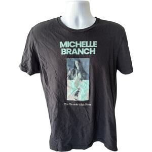 Gildan Softstyle M Michelle Branch Tour Graphic T-Shirt Black Regular